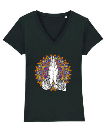Yoga Hands Mandala Black