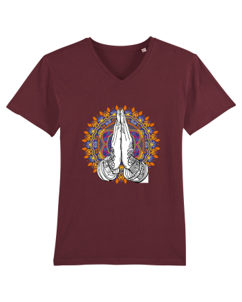 Yoga Hands Mandala Burgundy