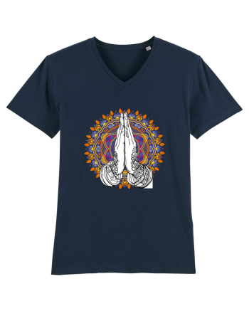 Yoga Hands Mandala French Navy