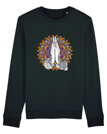 Yoga Hands Mandala Black