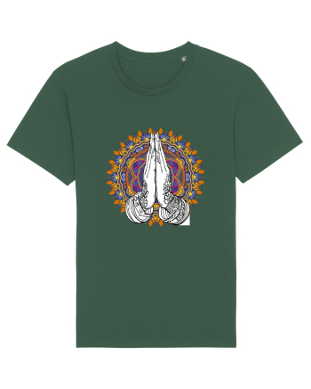 Yoga Hands Mandala Bottle Green