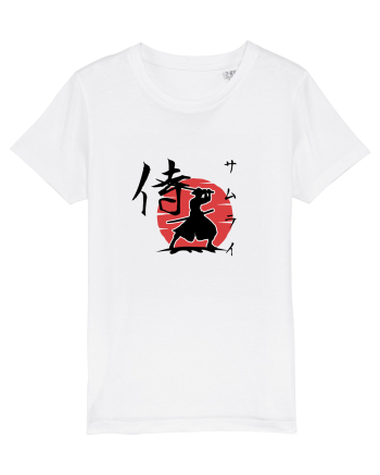 Siluetă Samurai (kanji și katakana) negru White