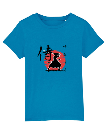 Siluetă Samurai (kanji și katakana) negru Azur