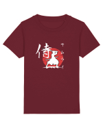Siluetă Samurai (kanji și katakana) alb Tricou mânecă scurtă  Copii Mini Creator