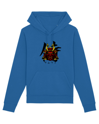 Cap Samurai (kanji și katakana) negru Royal Blue