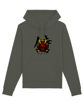 Cap Samurai (kanji și katakana) negru Khaki
