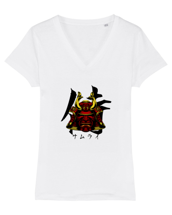 Cap Samurai (kanji și katakana) negru White