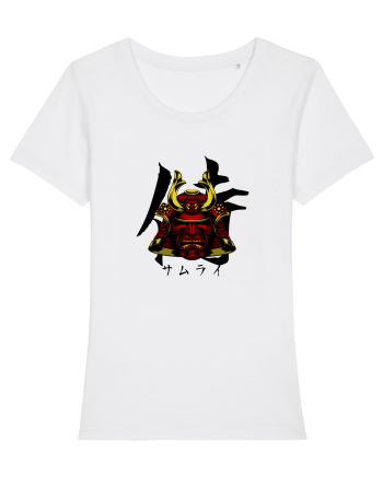 Cap Samurai (kanji și katakana) negru White