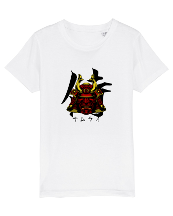 Cap Samurai (kanji și katakana) negru White