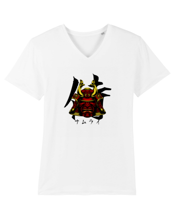 Cap Samurai (kanji și katakana) negru White