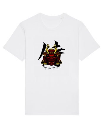 Cap Samurai (kanji și katakana) negru White