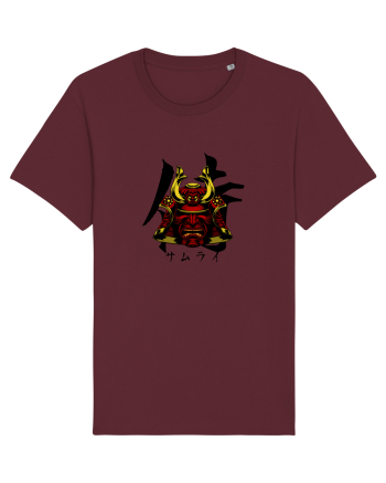 Cap Samurai (kanji și katakana) negru Burgundy
