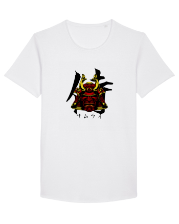 Cap Samurai (kanji și katakana) negru White