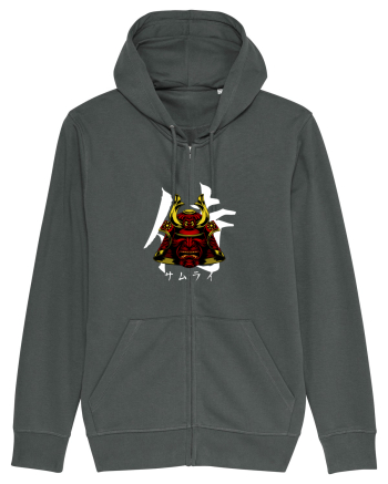 Cap Samurai (kanji și katakana) alb Anthracite