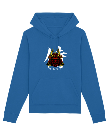 Cap Samurai (kanji și katakana) alb Royal Blue