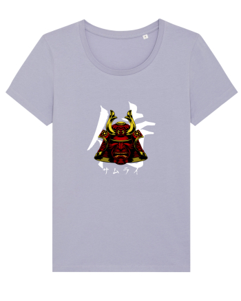Cap Samurai (kanji și katakana) alb Lavender