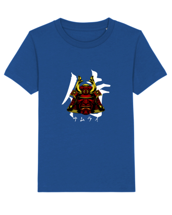 Cap Samurai (kanji și katakana) alb Majorelle Blue