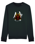 Cap Samurai (kanji și katakana) alb Bluză mânecă lungă Unisex Rise