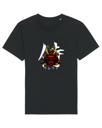 Cap Samurai (kanji și katakana) alb Black