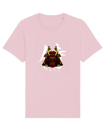 Cap Samurai (kanji și katakana) alb Cotton Pink