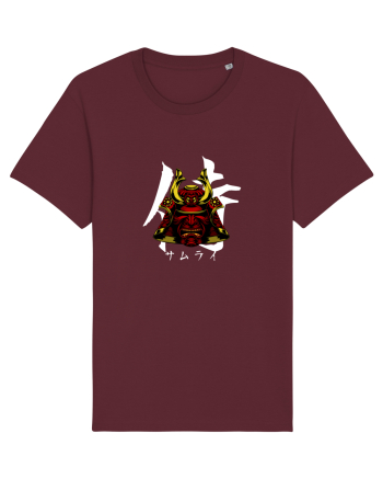 Cap Samurai (kanji și katakana) alb Burgundy
