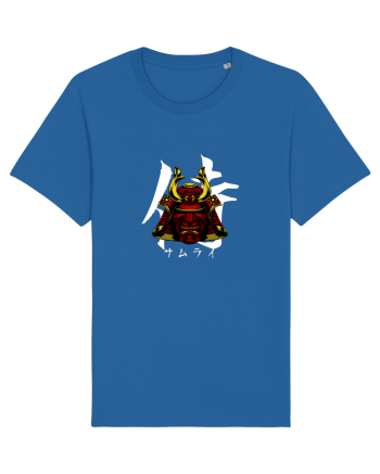 Cap Samurai (kanji și katakana) alb Royal Blue