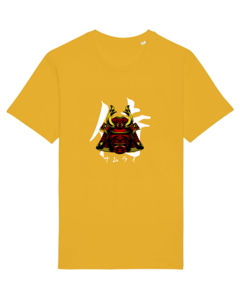 Cap Samurai (kanji și katakana) alb Spectra Yellow