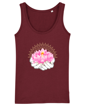Yoga Lotus Roz Auriu Burgundy
