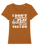 BASEBALL Tricou mânecă scurtă guler larg fitted Damă Expresser