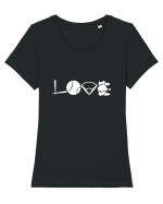 BASEBALL Tricou mânecă scurtă guler larg fitted Damă Expresser