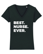 BEST NURSE EEVER Tricou mânecă scurtă guler V Damă Evoker