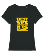 BEST WIFE Tricou mânecă scurtă guler larg fitted Damă Expresser