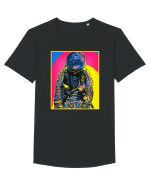 Retro Astronaut  Tricou mânecă scurtă guler larg Bărbat Skater