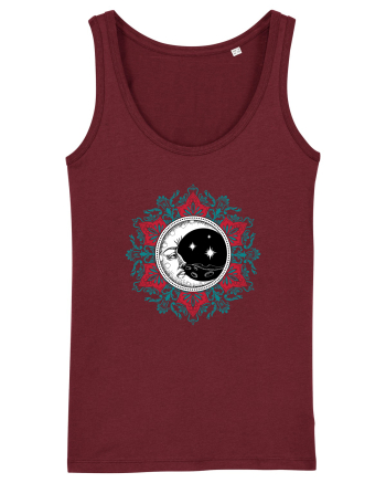 Mandala cu Luna Yoga Burgundy