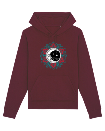 Mandala cu Luna Yoga Burgundy