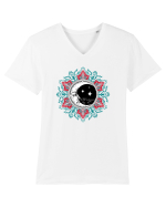 Mandala cu Luna Yoga Tricou mânecă scurtă guler V Bărbat Presenter