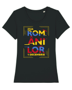 Ziua romanilor Tricou mânecă scurtă guler larg fitted Damă Expresser