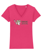 coming winter is Tricou mânecă scurtă guler V Damă Evoker