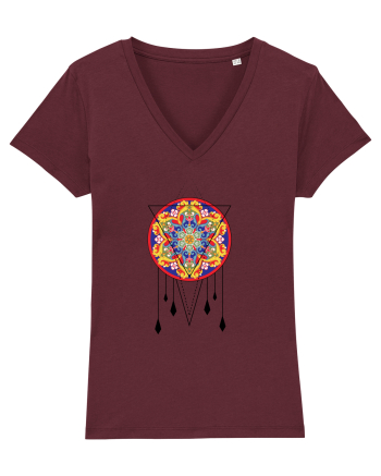 Mandala in Dreamcatcher Burgundy