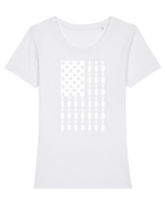 BOWLING Tricou mânecă scurtă guler larg fitted Damă Expresser