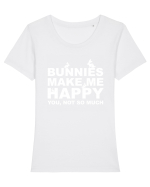 BUNNIES Tricou mânecă scurtă guler larg fitted Damă Expresser