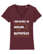 COFFEE Tricou mânecă scurtă guler V Damă Evoker