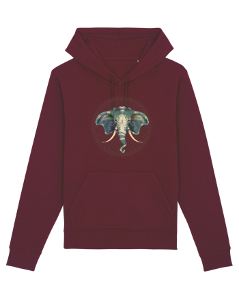 Yoga Elefant in Mandala Burgundy