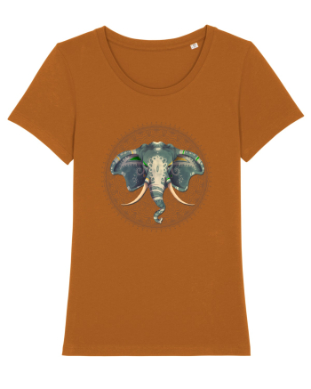 Yoga Elefant in Mandala Roasted Orange