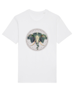 Yoga Elefant in Mandala Tricou mânecă scurtă Unisex Rocker