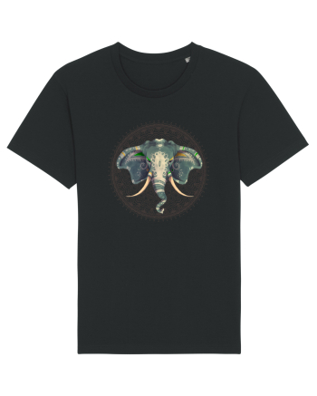 Yoga Elefant in Mandala Black