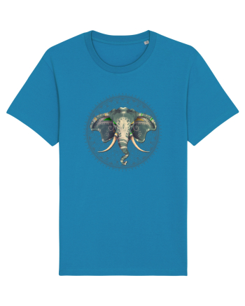 Yoga Elefant in Mandala Azur