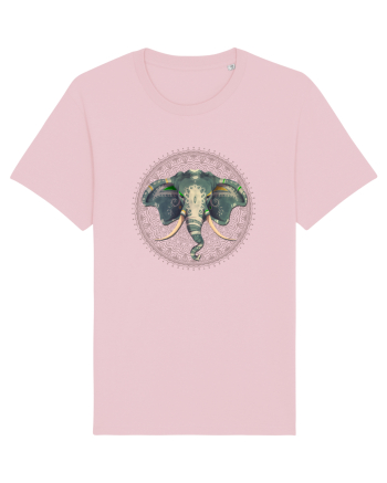 Yoga Elefant in Mandala Cotton Pink