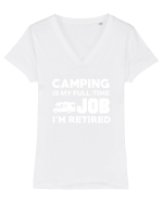CAMPING Tricou mânecă scurtă guler V Damă Evoker