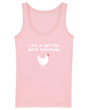 CHICKENS Cotton Pink